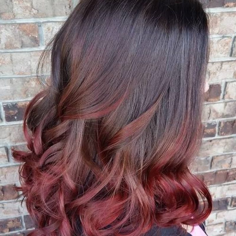 Ombre tóc vừa